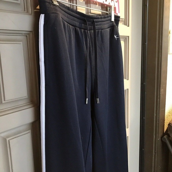 Danskin NowActivewea Pants SzS Straight Legs Drk Blue Side Stripes Pullon - Picture 5 of 8